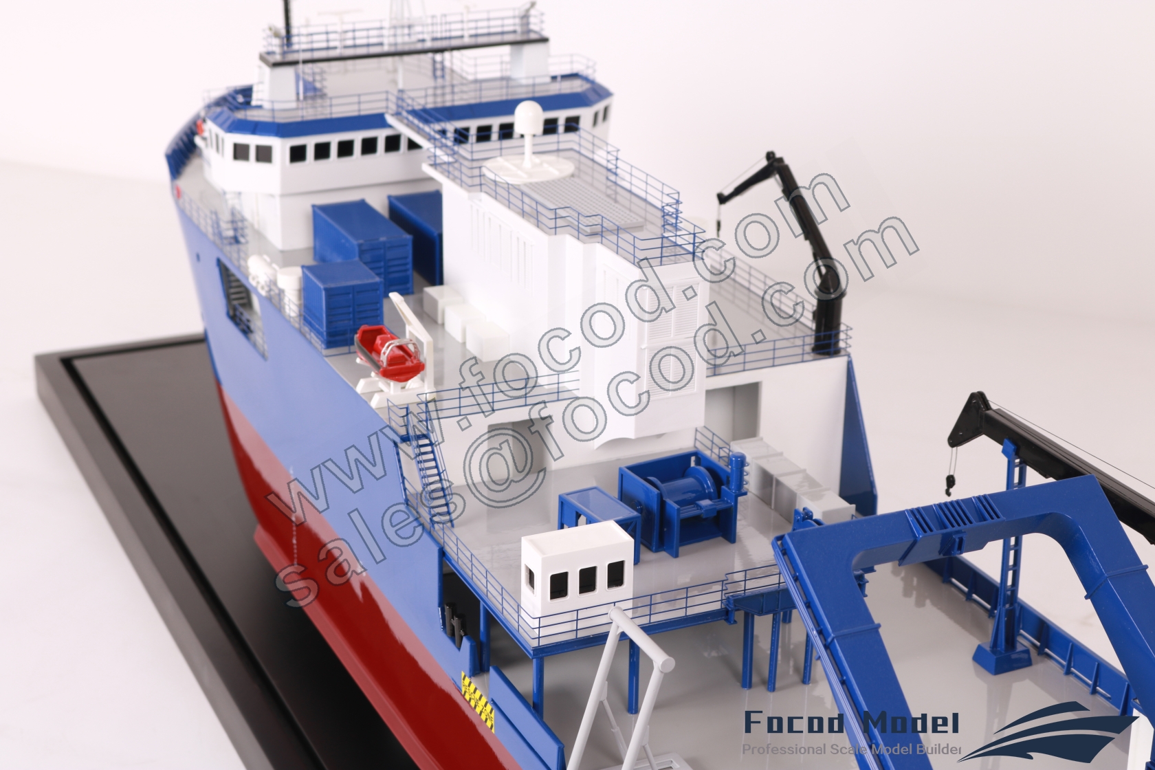 custom made model of 75m ORV Support Vessel
